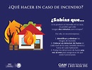 ¿Qué hacer en caso de incendio? Recomendaciones: