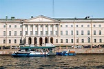 National Library of Russia with Fontanka River in Saint Petersburg ...