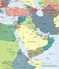 Region De Oriente Medio En Mapa Politico Del Globo Stock De Ilustracion ...