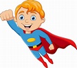 Cartoon superhero boy flying on white background 5162090 Vector Art at ...