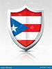 Escudo Con La Bandera De Puerto Rico Ilustración del Vector ...