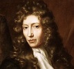 an old painting of a man with long curly hair wearing a white shirt and tie