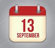 Icône d'application de calendrier vectoriel. 13 septembre Stock Vector ...