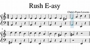 Rush E - Very Simplified - Easy Piano Sheet Music With Note Letters ...