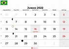 Calendário De Junho De 2022 Brasil - Feriados