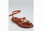 Matt Bernson Sandals Jack Strappy Flat in Brown (coral) | Lyst