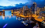 vancouver, Canada, Cities, Hdr, Night, Lights, Architecture, Buildings ...