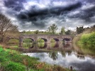 The bridge at Finnebrogue, County Down, Northern Ireland. The Quoile ...