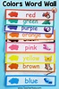 Colors Word Wall with pictires $ Yellow And Brown, Green And Purple ...