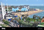 Southend on sea holiday seaside resort looking down view from above at ...