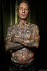 Tattoo artist Freddy Corbin. Retouched outtake and starting point.