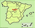 Madrid location on the Spain map - Ontheworldmap.com