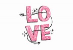 Pink Love Lettering 136436 Vector Art at Vecteezy