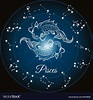 Zodiac sign pisces Royalty Free Vector Image - VectorStock