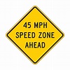 W3-5a XX MPH Speed Zone Ahead - Hall Signs