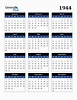 1944 Calendar (PDF, Word, Excel)