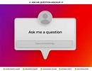 Premium PSD | Ask me a question interface frame for social media post
