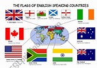 Mapa Dos Paises Que Falam Ingles Como Lingua Oficial - EDULEARN