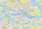 Large detailed roads map of Stockholm city. Stockholm city large ...