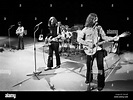 The Byrds perform live on stage in London in 1970. L-R Clarence White ...