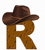 cowboy-alphabet-045.PNG (1164×1301) | Adornos vaqueros para fiesta ...