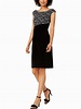 Connected Apparel - Connected Apparel Womens Sequined Lace Sheath Dress ...