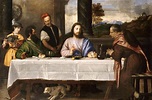 Tizian / Titian / Tiziano, Abendmahl in Emmaus - Supper at Emmaus ...