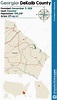 Mapa Del Condado De Dekalb En Georgia Ilustración del Vector ...