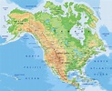 Physical Map of North America - Guide of the World