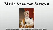 Maria Anna von Savoyen - YouTube