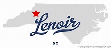 Map of Lenoir, NC, North Carolina