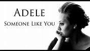 ADELE - Someone Like You LYRICS - YouTube