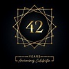42 years Anniversary Celebration Design. 42 anniversary logo with ...