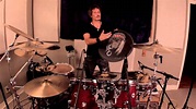 Jay Schellen (Asia drummer) descibes Hurricane drum head for auction ...