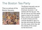 Visual representation of the Boston tea party on FlowVella ...