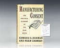 Manufacturing Consent Noam Chomsky FIrst Edition Signed
