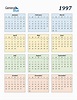 1997 Calendar (PDF, Word, Excel)