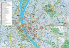 Large detailed tourist and hotels map of Budapest city. Budapest city large detailed tourist and ...