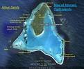 Map of Aitutaki, the Cook Islands, South Pacific - Amuri Sands
