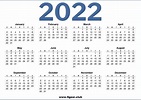 2022 Calendar Printable US Blue White – Printable Calendars Free