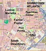 Atlanta downtown map - Map of downtown Atlanta (United States of America)