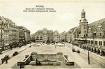 Der Leipziger Marktplatz um 1920, fast alles schon so, wie heute. Nur ...