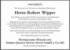 Traueranzeigen von Robert Wipper | Allgäuer Zeitung