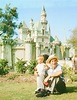 Walt Disney with his grandson, Christopher Disney Miller, in Disneyland ...