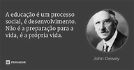 John Dewey: A educação é um processo social, é desen
