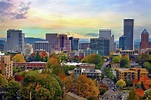 Portland Oregon Downtown Cityscape In Photograph by David Gn Photography