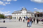 Skanderbeg Square in Pristina Editorial Stock Image - Image of theater ...