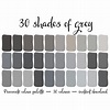 30 Shades of Grey Colour Palette - Etsy