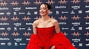Chanel aparece en Eurovisión con un espectacular vestido rojo con ...