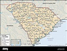 Mapa de Carolina del Sur Fotografía de stock - Alamy